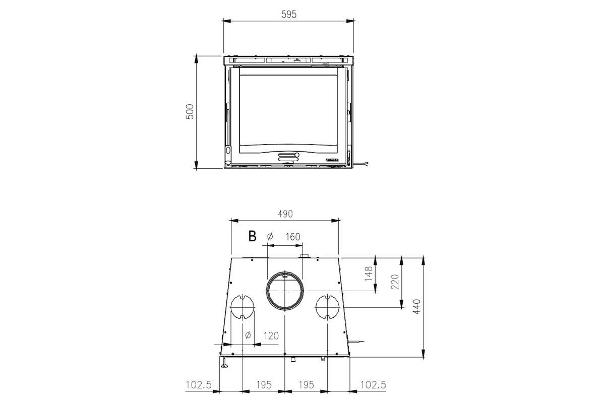 Einbau-Kaminkassette Inserto 60 4.0